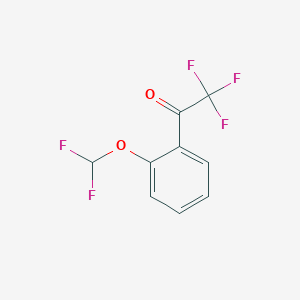 molecular formula C9H5F5O2 B15300476 1-(2-(Difluoromethoxy)phenyl)-2,2,2-trifluoroethan-1-one 