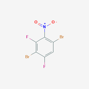 molecular formula C6HBr2F2NO2 B1530048 1,4-Dibromo-3,5-difluoro-2-nitrobenzene CAS No. 1804938-00-8