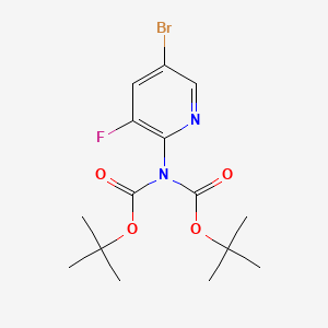 tert-butyl N-(5-bromo-3-fluoropyridin-2-yl)-N-[(tert-butoxy)carbonyl]carbamate