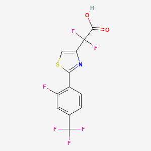 2,2-Difluoro-2-{2-[2-fluoro-4-(trifluoromethyl)phenyl]-1,3-thiazol-4-yl}acetic acid