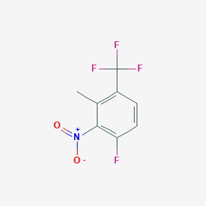 molecular formula C8H5F4NO2 B1530053 1-Fluoro-3-methyl-2-nitro-4-(trifluoromethyl)benzene CAS No. 1807069-69-7