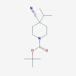 molecular formula C14H24N2O2 B15300538 tert-Butyl 4-cyano-4-isopropylpiperidine-1-carboxylate 