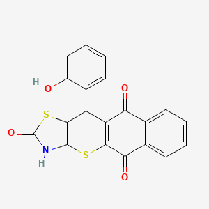 11-(2-Hydroxyphenyl)-3,11-dihydro-2H-benzo[6,7]thiochromeno[2,3-d]thiazole-2,5,10-trione