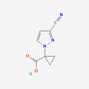 1-(3-cyano-1H-pyrazol-1-yl)cyclopropane-1-carboxylic acid