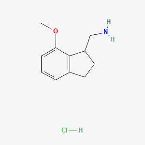 1-(7-methoxy-2,3-dihydro-1H-inden-1-yl)methanamine hydrochloride