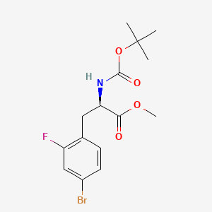 methyl (2R)-3-(4-bromo-2-fluorophenyl)-2-{[(tert-butoxy)carbonyl]amino}propanoate