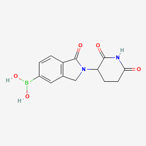 molecular formula C13H13BN2O5 B15300641 (2-(2,6-Dioxopiperidin-3-yl)-1-oxoisoindolin-5-yl)boronic acid 