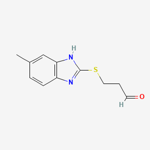 3-((5-Methyl-1h-benzo[d]imidazol-2-yl)thio)propanal