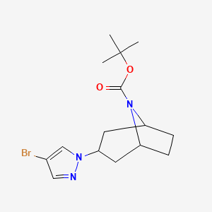molecular formula C15H22BrN3O2 B1530087 tert-Butyl 3-(4-bromo-1H-pyrazol-1-yl)-8-azabicyclo[3.2.1]octane-8-carboxylate CAS No. 1224194-51-7