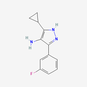 5-cyclopropyl-3-(3-fluorophenyl)-1H-pyrazol-4-amine