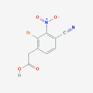 molecular formula C9H5BrN2O4 B1530088 2-(2-Bromo-4-cyano-3-nitrophenyl)acetic acid CAS No. 1807020-88-7