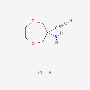 6-Ethynyl-1,4-dioxepan-6-amine hydrochloride