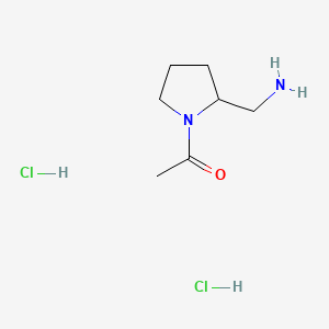 1-[2-(Aminomethyl)pyrrolidin-1-yl]ethan-1-one dihydrochloride