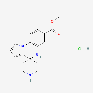 B1530096 Methyl 4,5-dihydrospiro[pyrrolo(1,2-a)quinoxaline-4,4'-piperidine]-7-carboxylate hydrochloride CAS No. 1242268-06-9