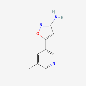 B1530100 5-(5-Methylpyridin-3-yl)-1,2-oxazol-3-amine CAS No. 1494504-85-6