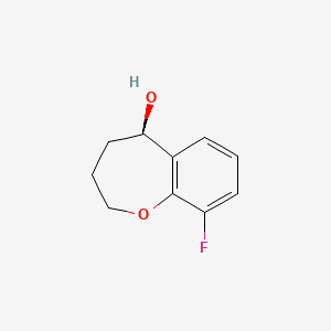 B1530105 (5R)-9-fluoro-2,3,4,5-tetrahydro-1-benzoxepin-5-ol CAS No. 1567880-97-0