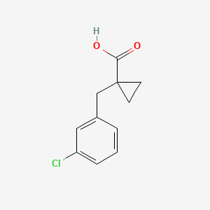 molecular formula C11H11ClO2 B1530107 1-[(3-Chlorophenyl)methyl]cyclopropane-1-carboxylic acid CAS No. 1621-29-0