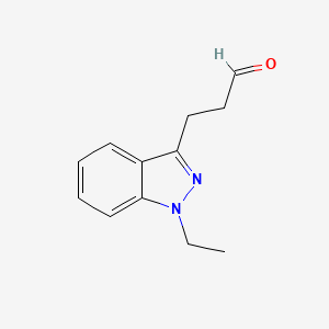 molecular formula C12H14N2O B1530109 3-(1-乙基-1H-吲哚-3-基)丙醛 CAS No. 1493603-82-9