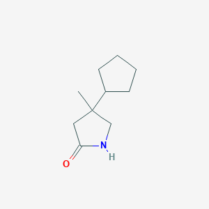 molecular formula C10H17NO B1530110 4-环戊基-4-甲基吡咯烷-2-酮 CAS No. 1482144-93-3