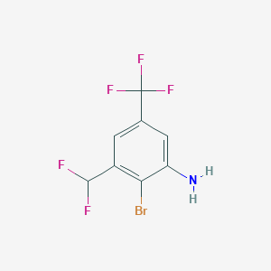 molecular formula C8H5BrF5N B1530118 2-Bromo-3-(difluoromethyl)-5-(trifluoromethyl)aniline CAS No. 1804402-74-1