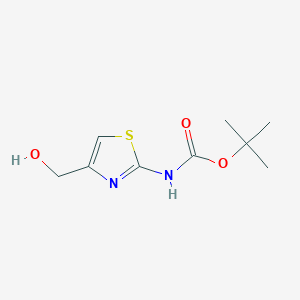 molecular formula C9H14N2O3S B153012 (4-羟甲基噻唑-2-基)氨基甲酸叔丁酯 CAS No. 494769-44-7