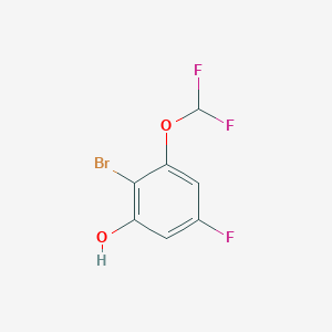 molecular formula C7H4BrF3O2 B1530125 2-Bromo-3-difluoromethoxy-5-fluorophenol CAS No. 1805525-54-5