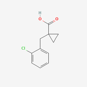 molecular formula C11H11ClO2 B1530129 1-[(2-Chlorophenyl)methyl]cyclopropane-1-carboxylic acid CAS No. 29765-39-7