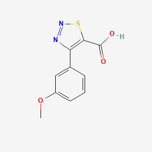 molecular formula C10H8N2O3S B1530133 4-(3-Methoxyphenyl)-1,2,3-thiadiazole-5-carboxylic acid CAS No. 1083318-00-6