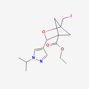 ethyl 1-(iodomethyl)-3-[1-(propan-2-yl)-1H-pyrazol-4-yl]-2-oxabicyclo[2.1.1]hexane-4-carboxylate