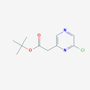 molecular formula C10H13ClN2O2 B1530136 tert-Butyl 2-(6-chloropyrazin-2-yl)acetate CAS No. 1823931-66-3