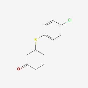 Cyclohexanone, 3-[(4-chlorophenyl)thio]-