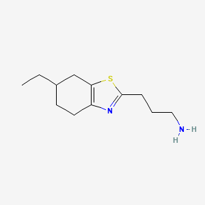 3-(6-Ethyl-4,5,6,7-tetrahydrobenzo[d]thiazol-2-yl)propan-1-amine