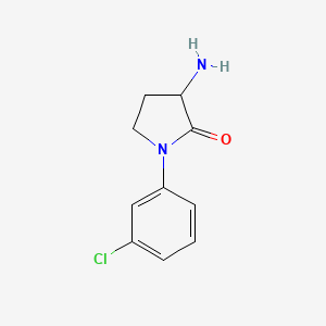 molecular formula C10H11ClN2O B1530143 3-Amino-1-(3-chlorophenyl)pyrrolidin-2-one CAS No. 1250022-31-1