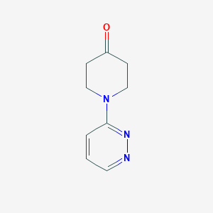 molecular formula C9H11N3O B15301438 1-(Pyridazin-3-yl)piperidin-4-one 