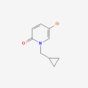 molecular formula C9H10BrNO B1530151 5-Bromo-1-(cyclopropylmethyl)-1,2-dihydropyridin-2-one CAS No. 1114573-41-9