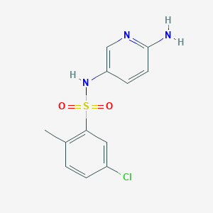 molecular formula C12H12ClN3O2S B1530157 N-(6-aminopyridin-3-yl)-5-chloro-2-methylbenzenesulfonamide CAS No. 1183543-86-3