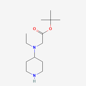 molecular formula C13H26N2O2 B1530159 Tert-butyl 2-[ethyl(piperidin-4-yl)amino]acetate CAS No. 1184273-01-5