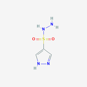 molecular formula C3H6N4O2S B1530160 1H-pyrazole-4-sulfonohydrazide CAS No. 1183491-92-0