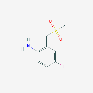 molecular formula C8H10FNO2S B1530163 4-Fluoro-2-(methanesulfonylmethyl)aniline CAS No. 1101063-17-5