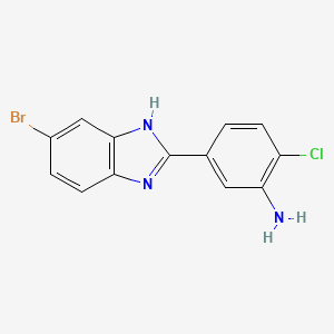 5-(6-bromo-1H-1,3-benzodiazol-2-yl)-2-chloroaniline
