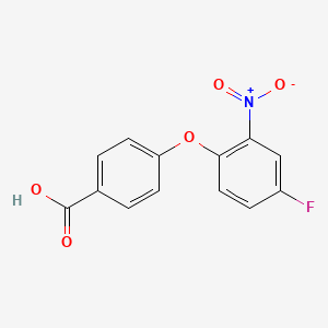 molecular formula C13H8FNO5 B1530170 4-(4-Fluoro-2-nitrophenoxy)benzoic acid CAS No. 1304453-30-2