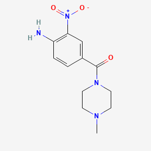 molecular formula C12H16N4O3 B1530173 (4-氨基-3-硝基苯基)(4-甲基哌嗪-1-基)甲酮 CAS No. 1160994-45-5