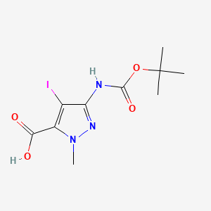 3-{[(tert-butoxy)carbonyl]amino}-4-iodo-1-methyl-1H-pyrazole-5-carboxylic acid