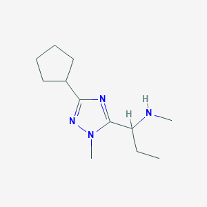 1-(3-Cyclopentyl-1-methyl-1h-1,2,4-triazol-5-yl)-N-methylpropan-1-amine