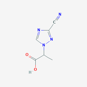 molecular formula C6H6N4O2 B1530178 2-(3-cyano-1H-1,2,4-triazol-1-yl)propanoic acid CAS No. 1249550-68-2