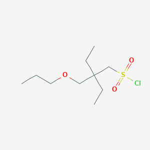 2-Ethyl-2-(propoxymethyl)butane-1-sulfonyl chloride