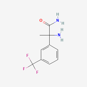 molecular formula C10H11F3N2O B1530188 2-Amino-2-[3-(trifluoromethyl)phenyl]propanamide CAS No. 1183104-54-2