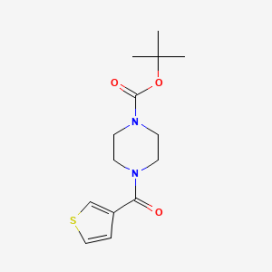 molecular formula C14H20N2O3S B1530192 叔丁基 4-(噻吩-3-羰基)哌嗪-1-羧酸酯 CAS No. 1420959-59-6