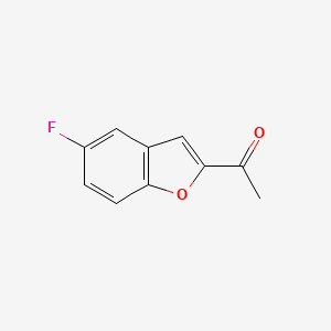 molecular formula C10H7FO2 B1530193 1-(5-氟苯并呋喃-2-基)乙酮 CAS No. 1267138-82-8