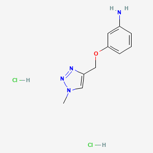 3-[(1-methyl-1H-1,2,3-triazol-4-yl)methoxy]aniline dihydrochloride